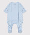 Baby-Bodyjama aus Doppeljersey mit Walen blau TOUDOU/ ALASKA