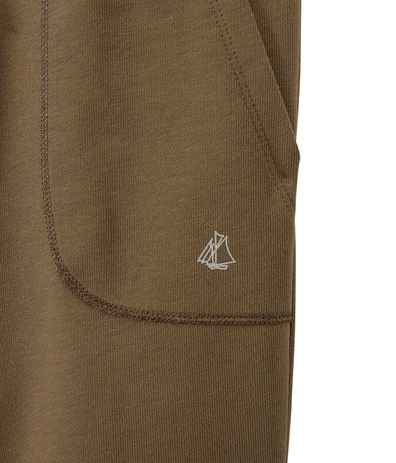 Jungen-Bermudashorts aus schwerem Jersey braun SHITAKE