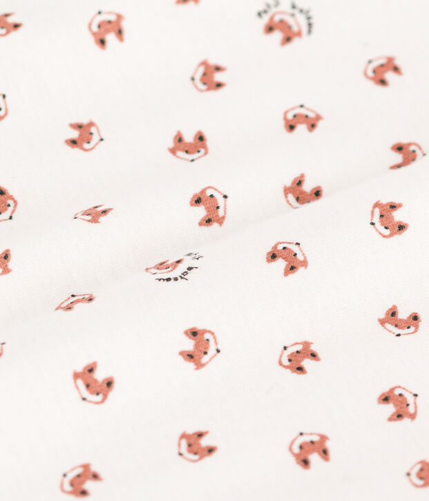 Baby-Bodyjama aus Rippstrick ohne F&uuml;&szlig;e weiss/vielfarbig