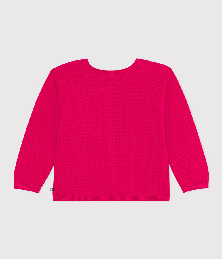 Kinder-Cardigan aus Baumwolle f&uuml;r M&auml;dchen rosa DELHI