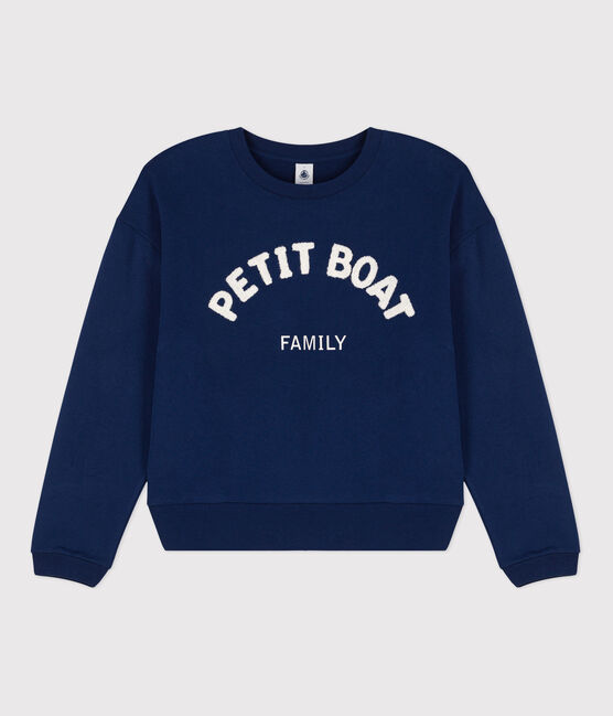 Sweatshirt aus Baumwolle für Damen blau MEDIEVAL