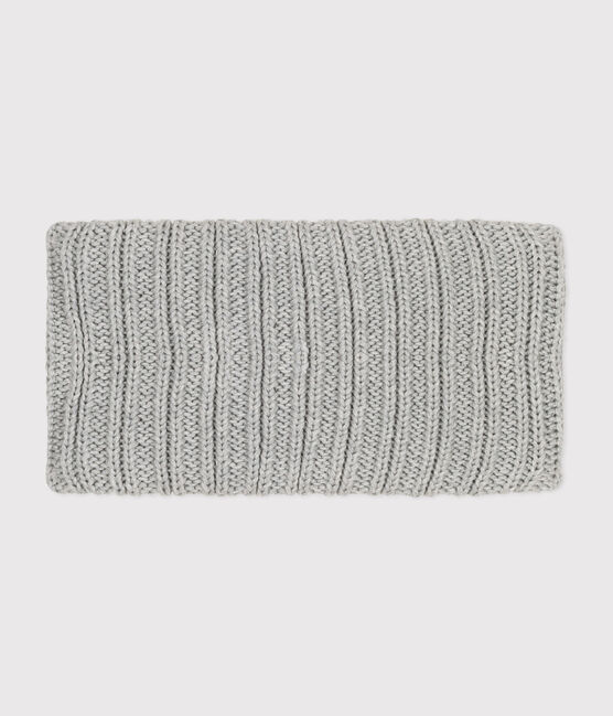 Baby-Schlauchschal aus Strick mit Fleece-Futter grau CHATON CHINE