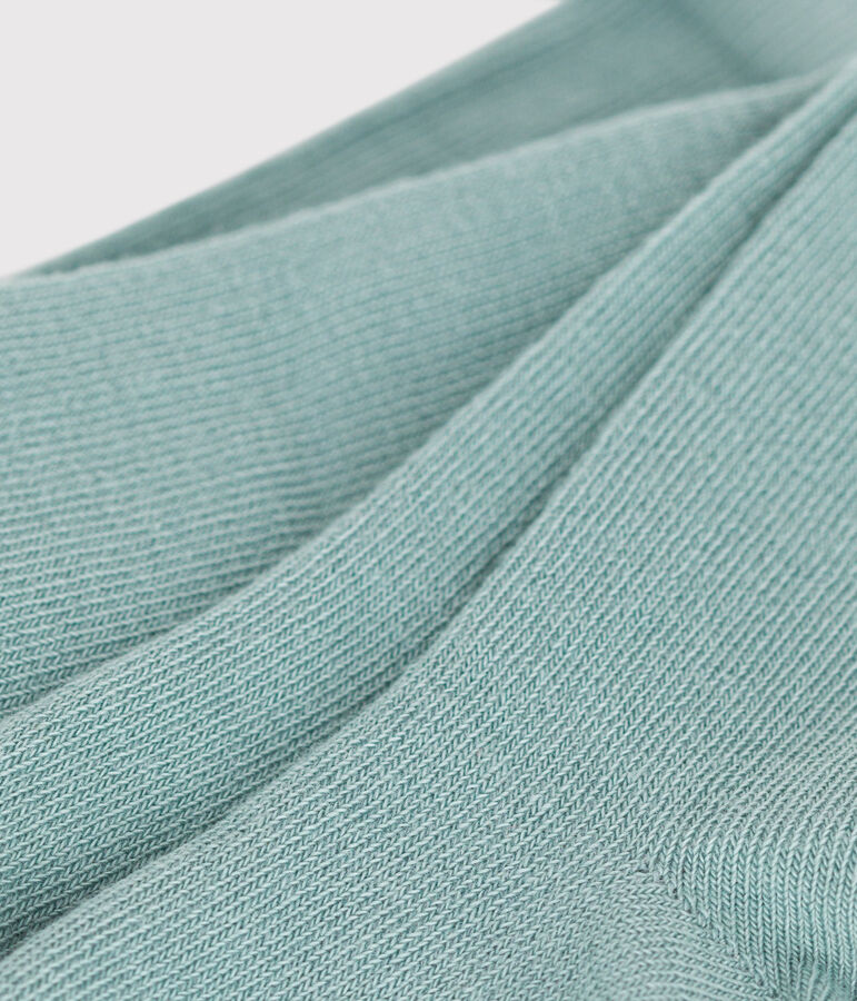 Baby-Strumpfhose aus einfarbiger Baumwolle gr&uuml;n