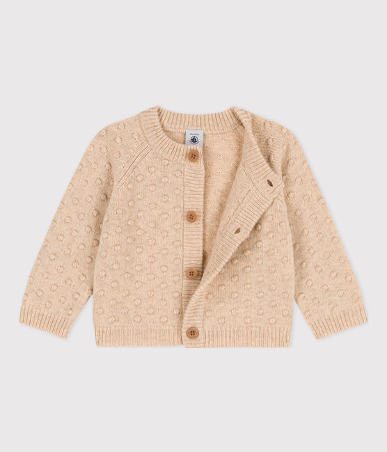 Baby-Cardigan aus Wolle naturfarben AVALANCHE