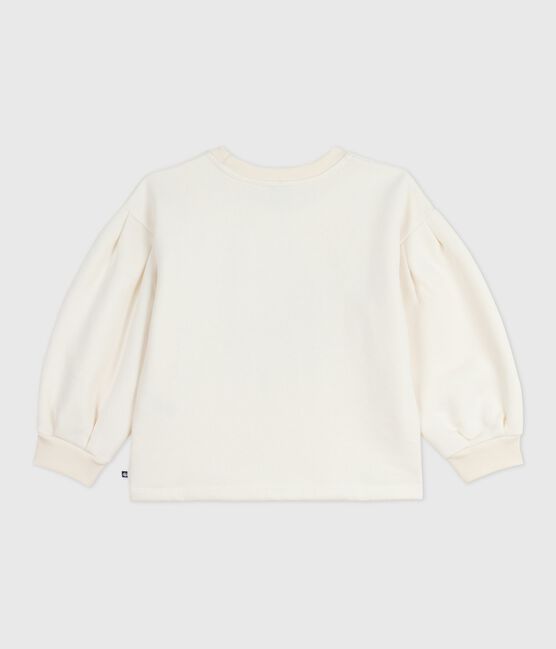 Kinder-Sweatshirt aus gemusterter Baumwolle naturfarben MILK