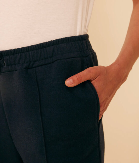 Damen-Hose aus Baumwolle und Elastan blau SMOKING
