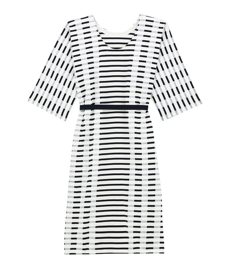 Kimono-kleid weiss MARSHMALLOW/blau SMOKING