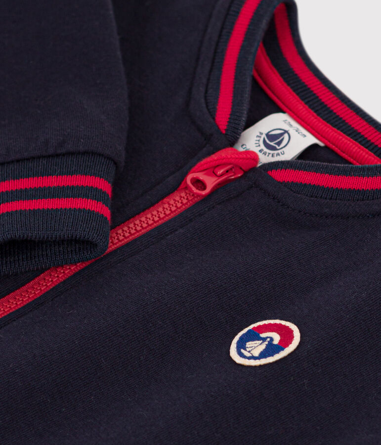 Baby-Teddy aus dichtem Jersey blau