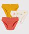 3er-Set Slips aus Baumwolle und Lyocell mit Emojis für Mädchen variante 1