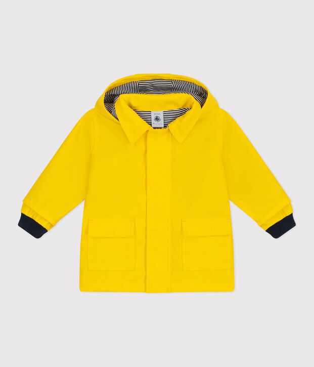 Ikonische einfarbige Baby-Regenjacke gelb