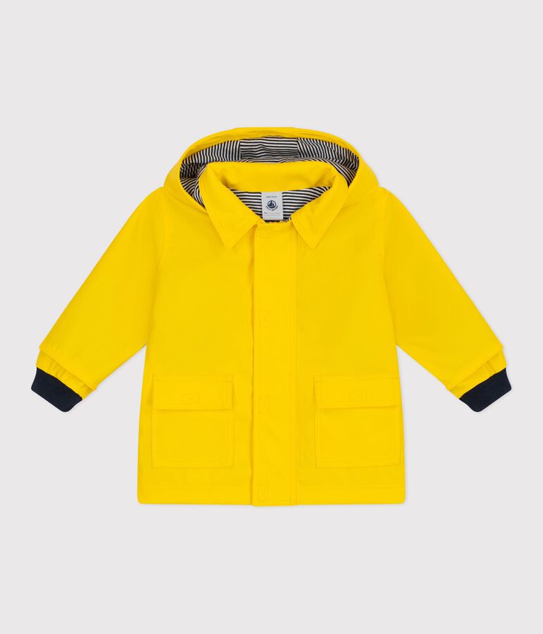 Ikonische einfarbige Baby-Regenjacke gelb JAUNE