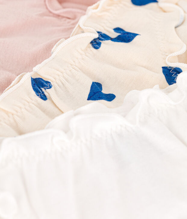 3er-Set Slips aus Baumwolle mit Herzmotiv f&uuml;r M&auml;dchen vielfarbig
