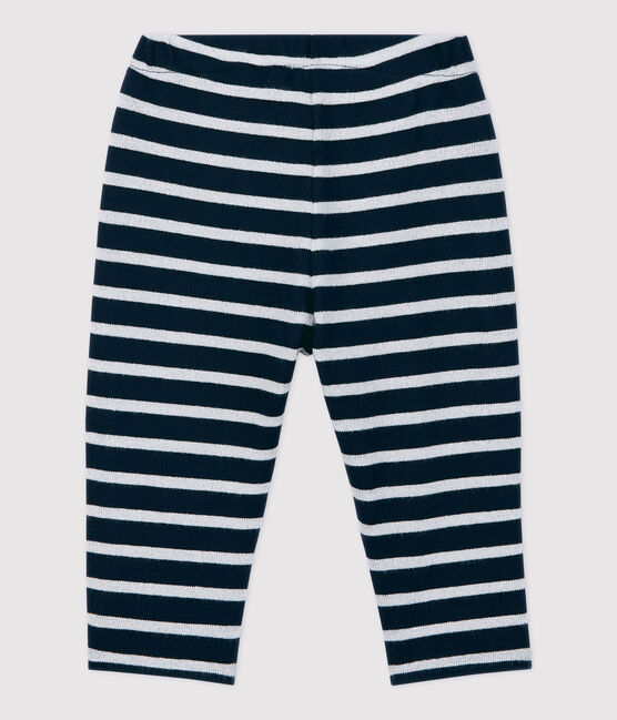 Baby-Hose aus Baumwolle blau SMOKING/ MARSHMALLOW ARGENT BRILLANT