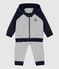 Baby-Jogginganzug aus Molton blau SMOKING/weiss MARSHMALLOW