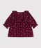 Lang&auml;rmeliges Baby-Kleid aus Feincord mit Blumenmuster rot/vielfarbig