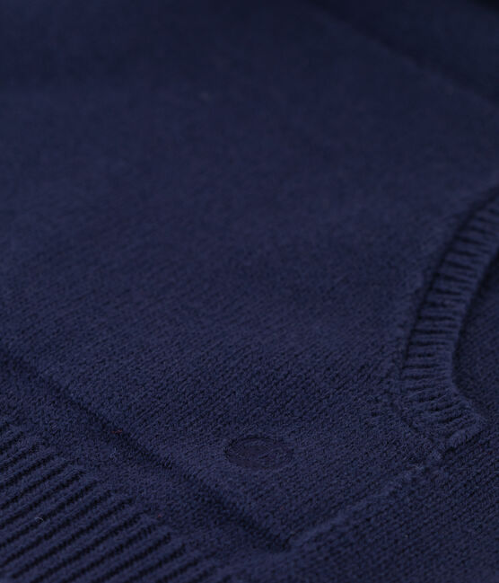 Kinderpullover aus Wolle und Baumwolle für Jungen blau SMOKING