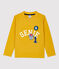 Langärmeliges Kinder-T-Shirt aus Baumwolle für Jungen gelb BOUDOR