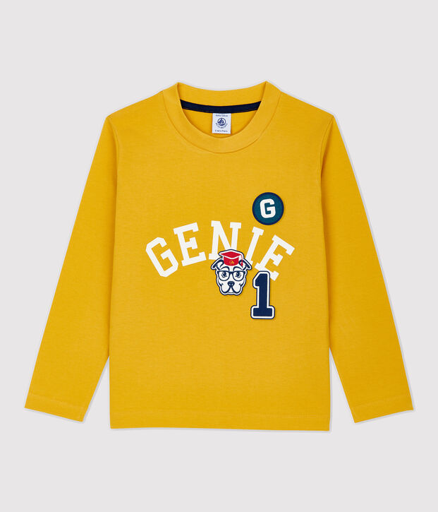 Lang&auml;rmeliges Kinder-T-Shirt aus Baumwolle f&uuml;r Jungen gelb