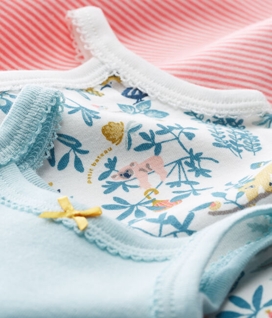 3er-Set Baby-Trägerbodys für Mädchen variante 1