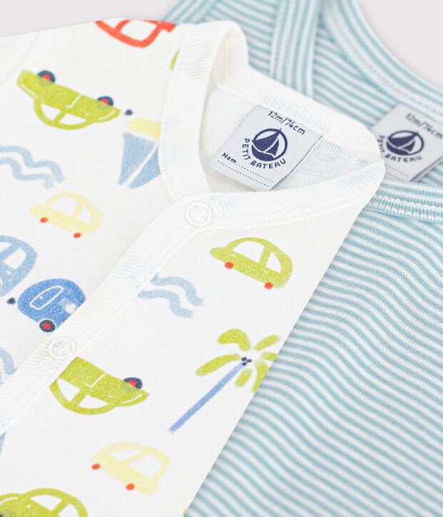 Set Baby-Kurzoveralls aus bedruckter Baumwolle vielfarbig