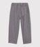 Kinder-Bundfaltenhose aus Baumwollflanell grau