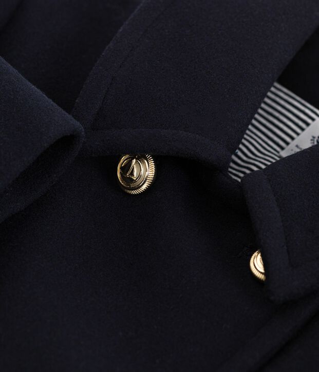 Kinder-Caban aus einfarbiger Schurwolle SMOKING