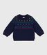 Baby-Pullover aus Wolle und Baumwolle mit Muster