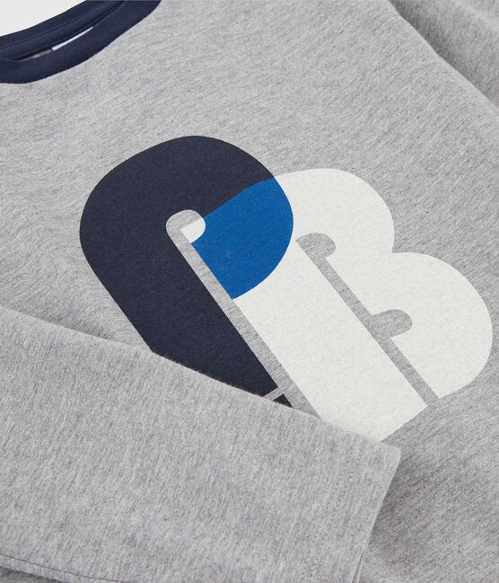 Kinder-T-Shirt mit Siebdruck für Jungen grau SUBWAY CHINE