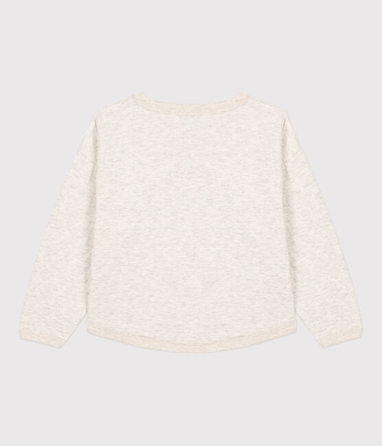 Kinder-Sweatshirt aus gestepptem Doppeljersey für Mädchen / Jungen beige MONTELIMAR CHINE