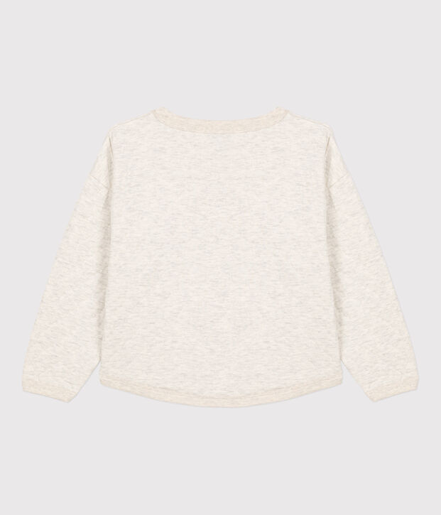 Kinder-Sweatshirt aus gestepptem Doppeljersey f&uuml;r M&auml;dchen / Jungen beige