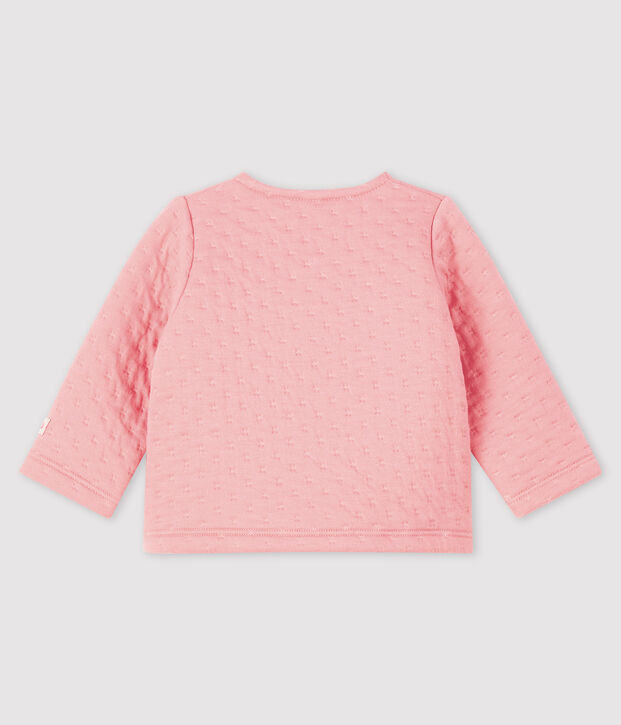 Baby-Cardigan aus Doppeljersey rosa