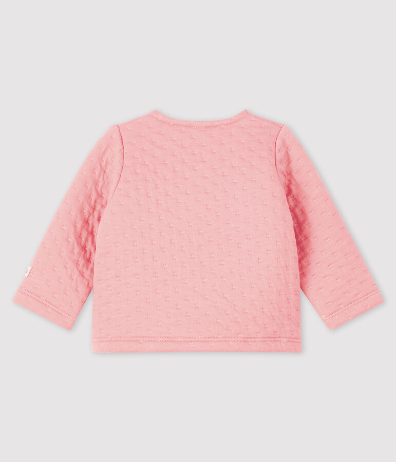 Baby-Cardigan aus Doppeljersey rosa CHARME