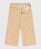 Kinder-Hose aus Fein-Cord mit Muster beige CAJOU/ MULTICO