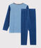 Kinderpyjama aus Nicki für Jungen blau ALASKA/blau MAJOR