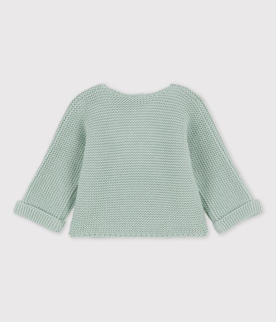Baby-Cardigan aus Bio-Baumwollstrick grün HERBIER