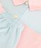 Gestreifte Damen-Pyjamashorts aus Baumwolle mit Knopfleiste weiss/vielfarbig