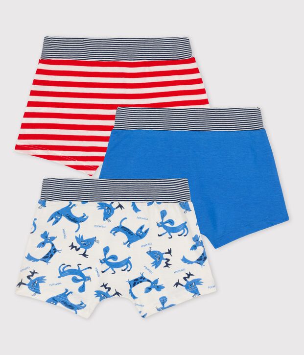 3er-Set Boxershorts aus Baumwolle mit Tiermotiv f&uuml;r Jungen vielfarbig