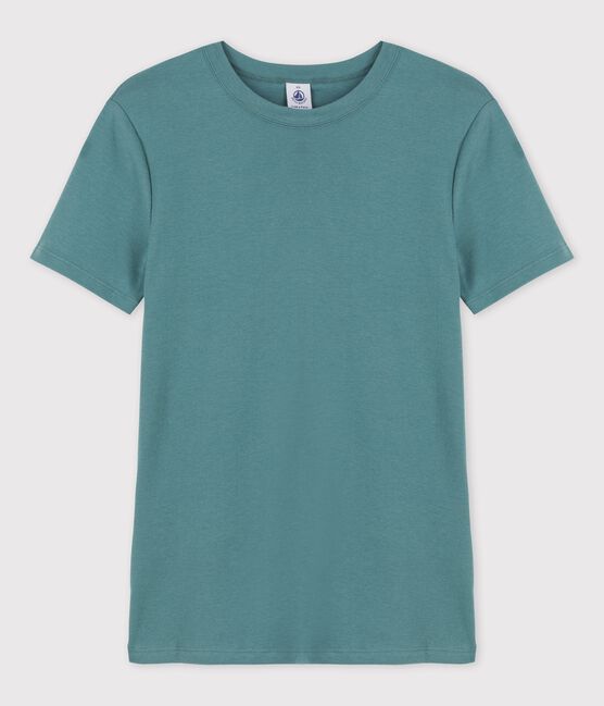 Eng anliegendes T-Shirt mit Rundhalsausschnitt aus Baumwolle für Damen grün BRUT