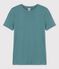 Eng anliegendes T-Shirt mit Rundhalsausschnitt aus Baumwolle für Damen grün BRUT
