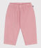 Baby-Hose aus weicher einfarbiger Baumwolle. rosa CHARME