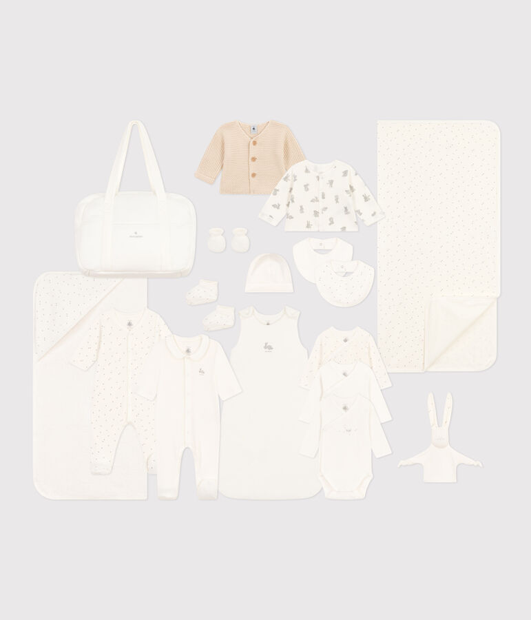 Erstausstattungskoffer, alles aus Baumwolle vielfarbig