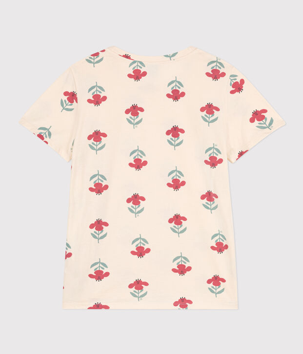 T-Shirt LE DROIT aus Baumwolle mit Rundhalsausschnitt naturfarben/vielfarbig