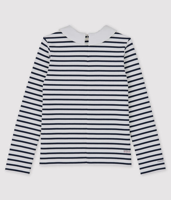 Damen Streifenshirt Petit Bateau Deyrolle weiss MARSHMALLOW/blau SMOKING