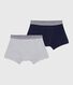 Set Kinder-Boxershorts aus einfarbiger Baumwolle mit Elastan