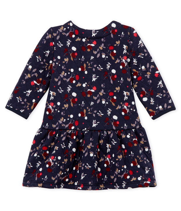 Bedrucktes Baby M&auml;dchenKleid blau/vielfarbig