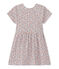 Bedrucktes Baby-Mädchen-Kleid weiss MARSHMALLOW/rot TERKUIT/ MULTICO