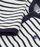 Baby-Langoverall aus dickem Jersey im Streifenlook weiss MARSHMALLOW/blau SMOKING