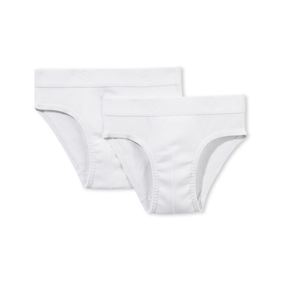 2er-Set Slips für Jungen weiss .