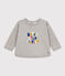 Baby-Sweatshirt aus Molton grau CHATON CHINE
