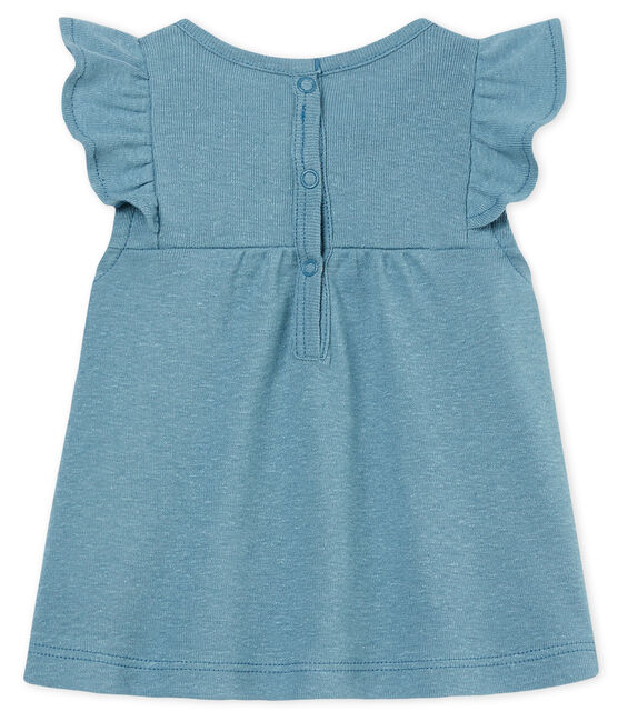 Kurzärmelige baby-bluse aus baumwolle/leinen mädchen FONTAINE